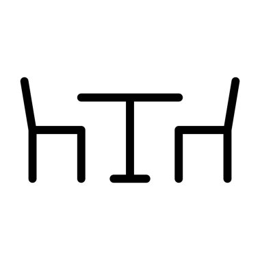 Yemek Mobilyası, vektör illüstrasyonu