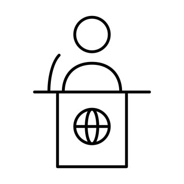 sunum simgesi, vektör illüstrasyonu 