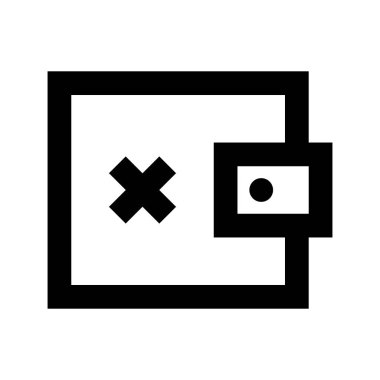 Cüzdan simgesi, vektör illüstrasyonu  