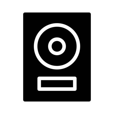 Turntable simgesi, vektör illüstrasyonu  