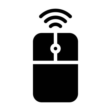 Kablosuz Bilgisayar Fare simgesi, vektör illüstrasyonu