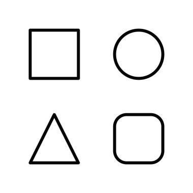 Sapma Farklılık Konsepti, geometrik şekiller, vektör illüstrasyonu