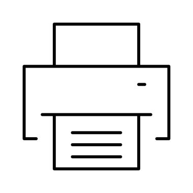 Yazıcı simgesi, vektör illüstrasyonu