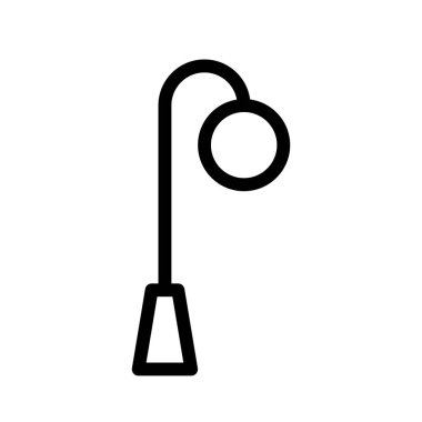 Sokak lambası simgesi, vektör illüstrasyonu