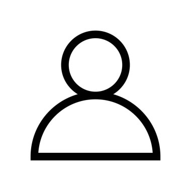 Beyaz arkaplanda kullanıcı simgesi, vektör illüstrasyonu