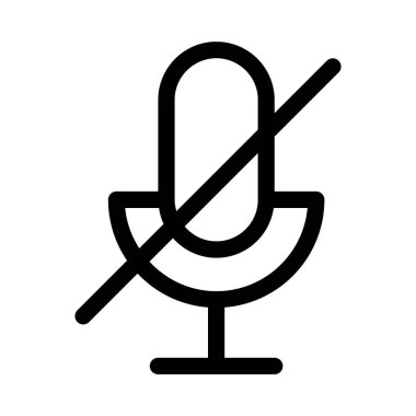 mikrofon simgesi, vektör illüstrasyonu