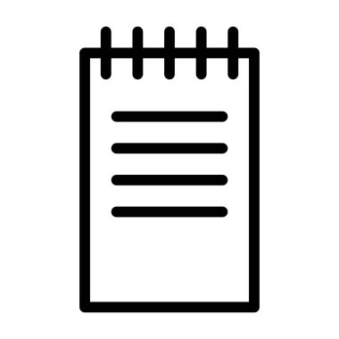 Notlar Eğitim simgesi, vektör illüstrasyonu