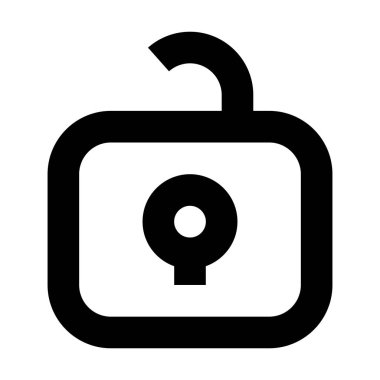 Beyaz arkaplanda kilitlenmiş simge, vektör illüstrasyonuName