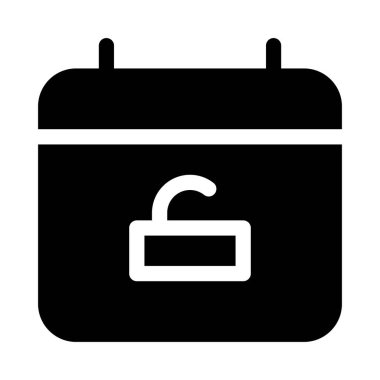 Takvim Tarihi simgesi, vektör illüstrasyonu