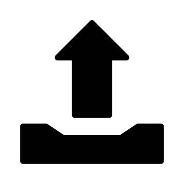 Beyaz arkaplan, vektör illüstrasyonuna simge yükle