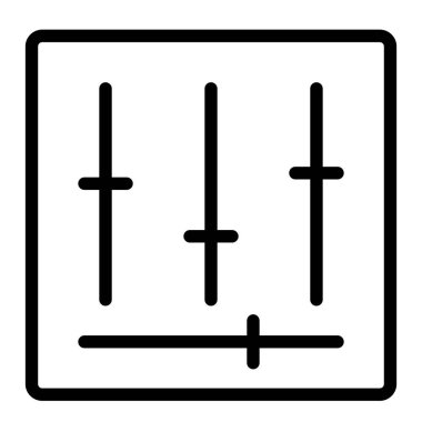 Kaydırıcı Fader Karıştırıcı simgesi, vektör illüstrasyonu