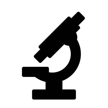 Mikroskop tıbbi simgesi, vektör illüstrasyonu