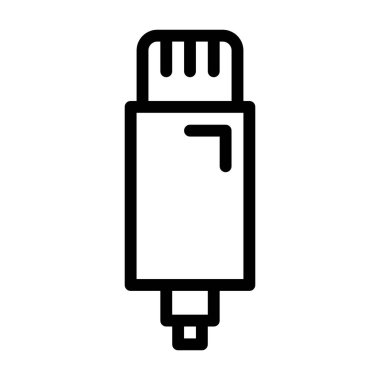 Şimşek Elektronik simgesi, vektör illüstrasyonu