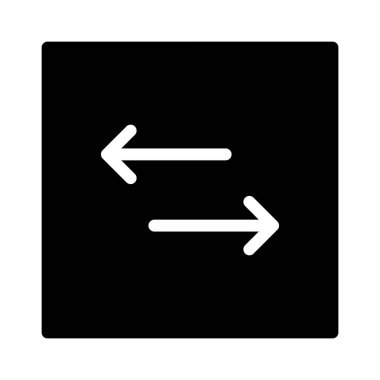 sync Straight Arrow simgesi, vektör illüstrasyonu 