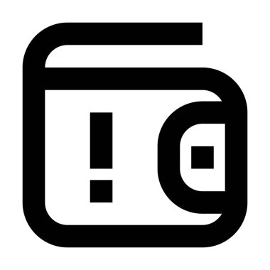 Cüzdan simgesi, vektör illüstrasyonu  