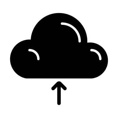 Beyaz arkaplan, vektör illüstrasyonuna simge yükle