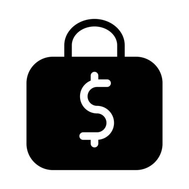 Dolar simgesini kilitle, vektör illüstrasyonu