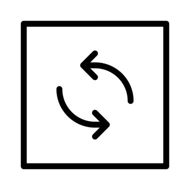 Sync Arrows simgesi, vektör illüstrasyonu 