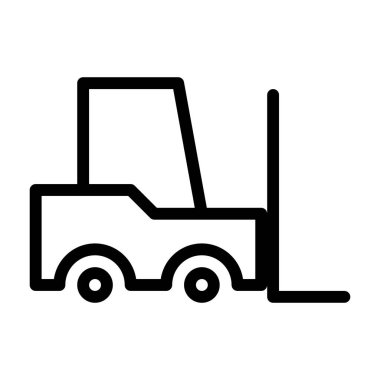 Forklift simgesi, vektör illüstrasyonu