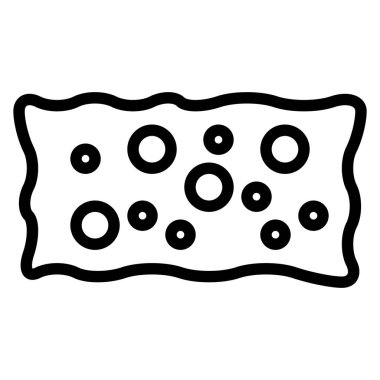 Sünger simgesi, vektör illüstrasyonu