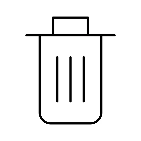 ゴミ箱のアイコンベクトルイラスト — ストックベクタ