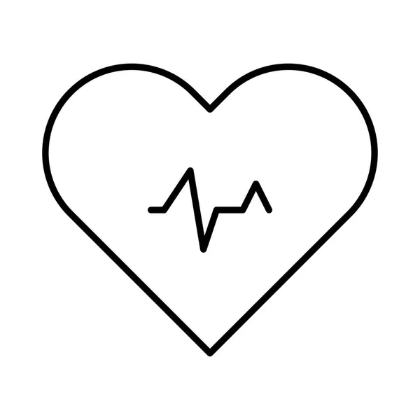 Kalp Nabzı Simgesi Vektör — Stok Vektör