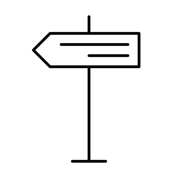 Way Sign Icoon Vectorillustratie — Stockvector