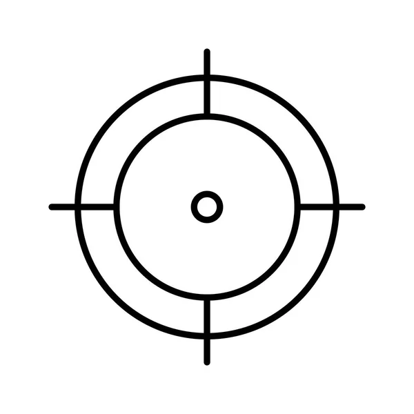 Ikona Cíle Bílém Pozadí Vektorová Ilustrace — Stockový vektor