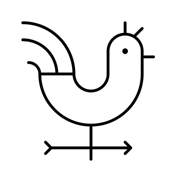 Hahn Symbol Vektorillustration — Stockvektor