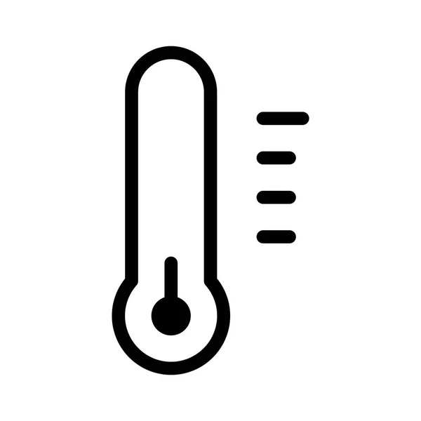 Thermometer Pictogram Witte Achtergrond Vector Illustratie — Stockvector