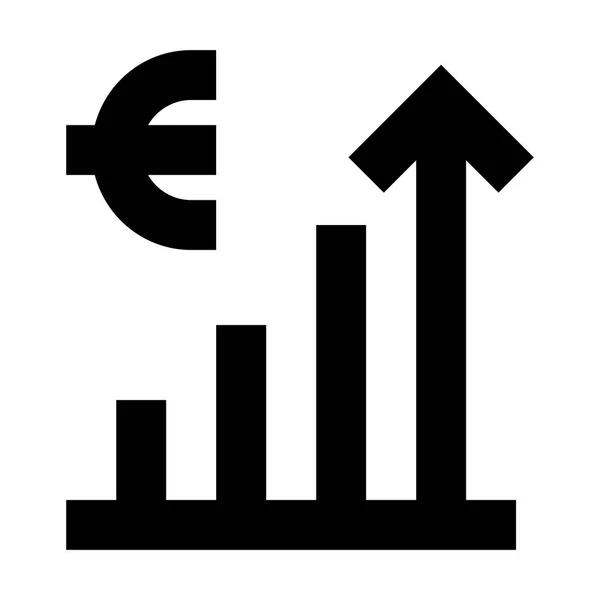 Profit Euro Icon Vector Illustration — Stock Vector