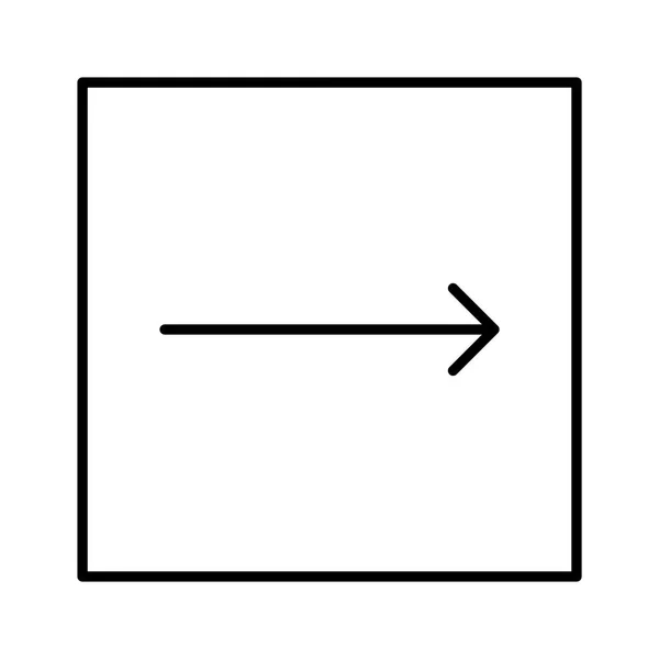 Icono Flecha Derecha Vector — Vector de stock
