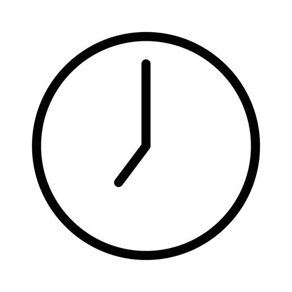 Horloge Temps Icône Sur Fond Blanc Illustration Vectorielle — Image vectorielle