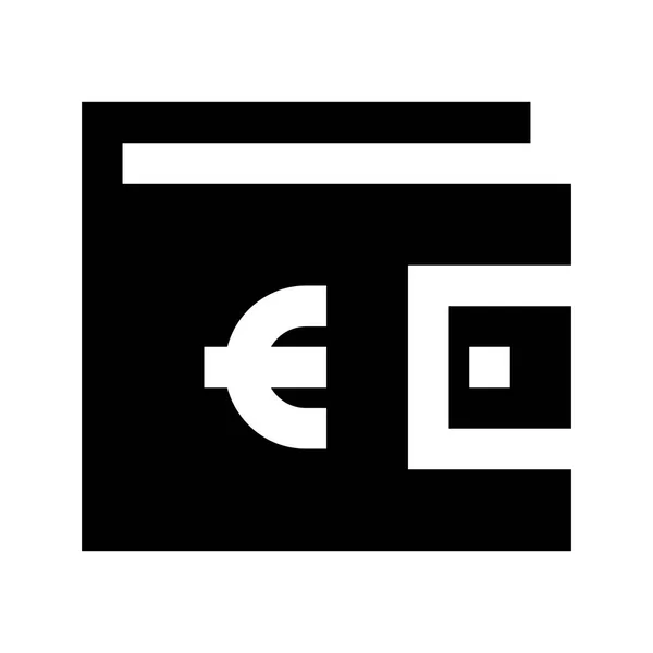 Portemonnaie Euro Symbol Vektor Illustration — Stockvektor