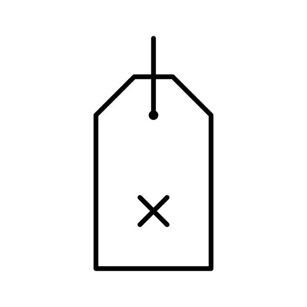 Shopping Symbol Tag Bort Ikonen Vektor Illustration — Stock vektor