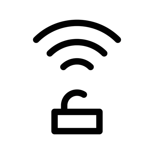 Ícone Wifi Sobre Fundo Branco Ilustração Vetorial —  Vetores de Stock