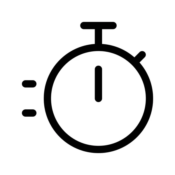 Timer Ikon Vit Bakgrund Vektor Illustration — Stock vektor