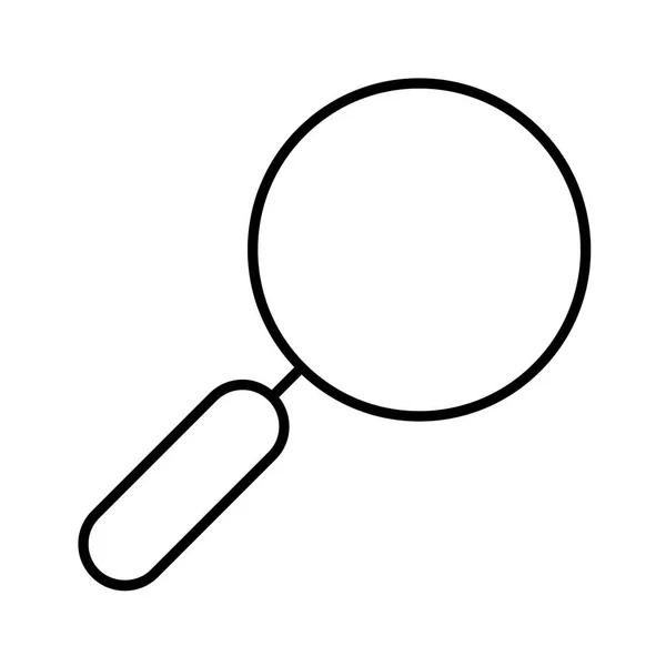 Magnifying Glass Search Zoom Interface Icon White Background Vector Illustration — Stock Vector