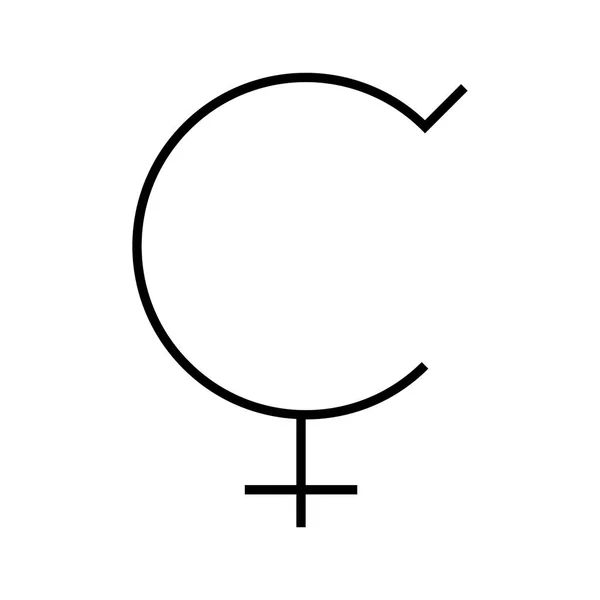Cerera Astrology Icon Vector Illustration — 스톡 벡터