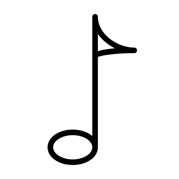 Hinweis Musik Symbol Vektorillustration — Stockvektor