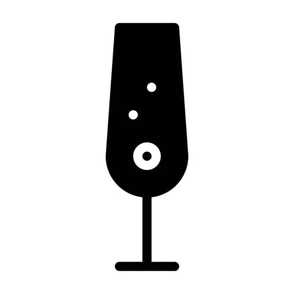 Ikona Šampaňského Vektorová Ilustrace — Stockový vektor