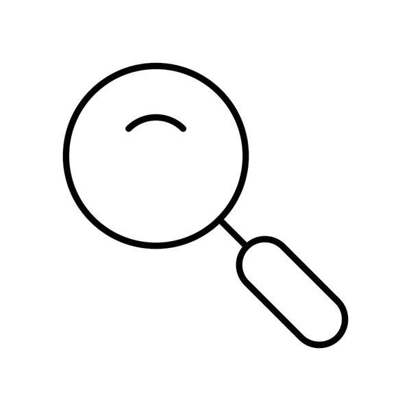 白色背景上的放大镜搜索缩放界面图标 矢量插图 — 图库矢量图片
