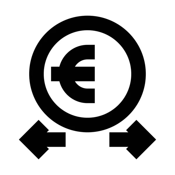 Währungsumtausch Euro Symbol Vektorillustration — Stockvektor