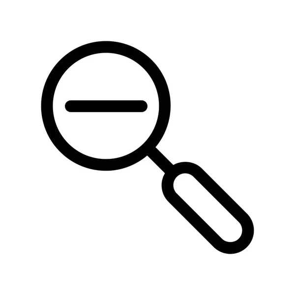 Glass Search Zoom Interface Icon White Background Vector Illustration — 스톡 벡터