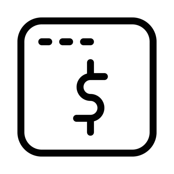 Icona Del Dollaro Dell App Bancaria Illustrazione Vettoriale — Vettoriale Stock