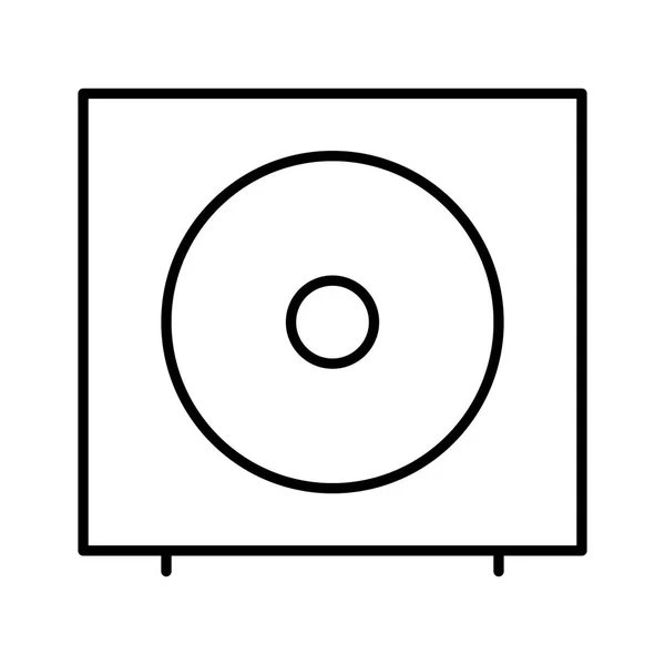 Μπάσο Subwoofer Μουσικό Εικονίδιο Διανυσματική Απεικόνιση — Διανυσματικό Αρχείο