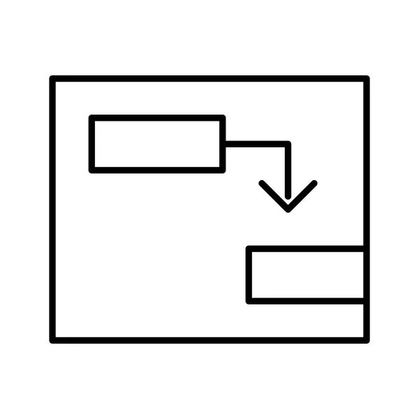 Gantt Diagram Ikon Vektor Illustration — Stock vektor
