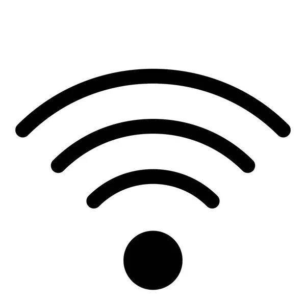 Wifi Symbol Auf Weißem Hintergrund Vektorillustration — Stockvektor