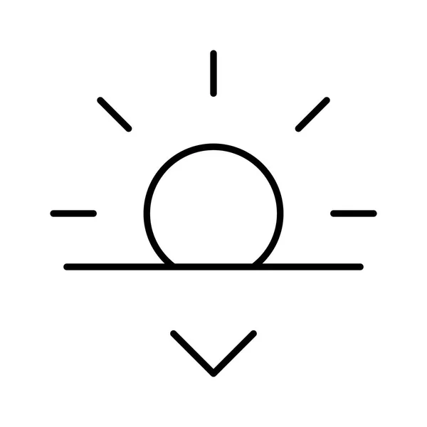 Sonnenuntergang Symbol Vektor Illustration — Stockvektor