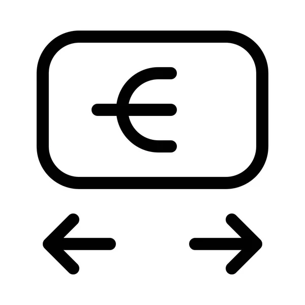 Währungsumtausch Euro Symbol Vektorillustration — Stockvektor